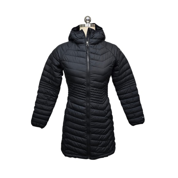 Columbia Jackets & Blazers - Columbia Womens Black Omni-Heat Hooded Long Puffer Jacket Parka XS